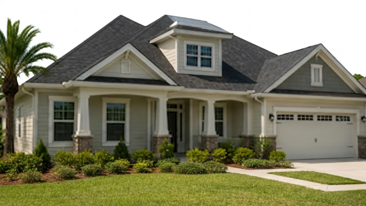 Jacksonville home with a new architectural shingle roof