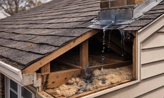 Separated seam on a commercial roof membrane