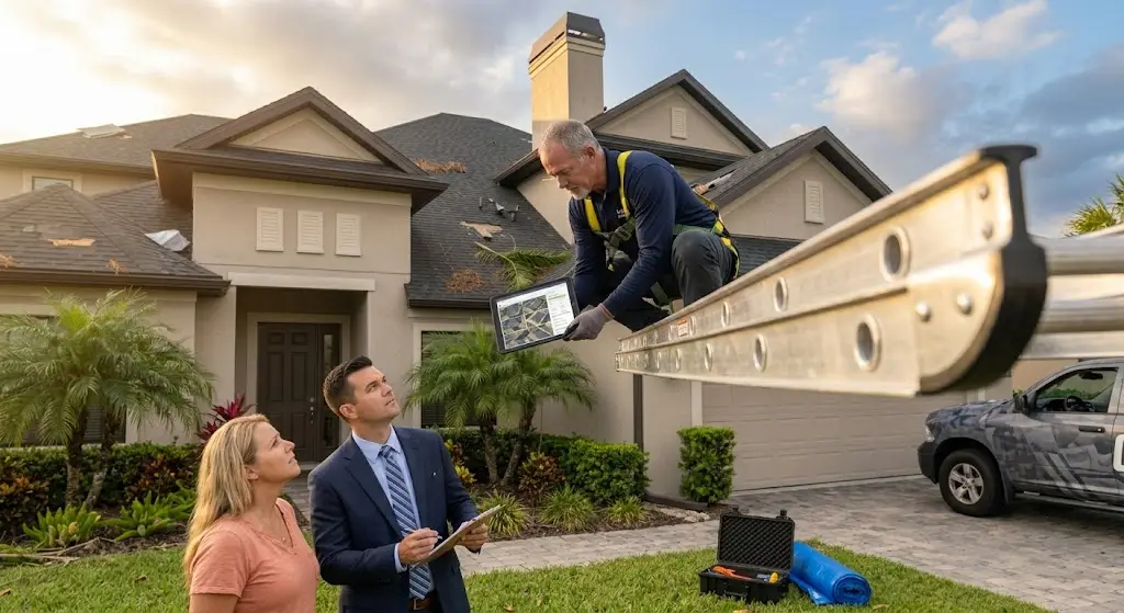 Insurance claim form on a clipboard