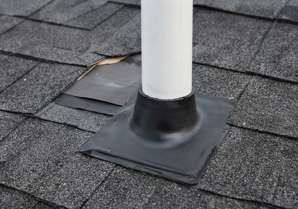 Pipe boot sealing a roof penetration