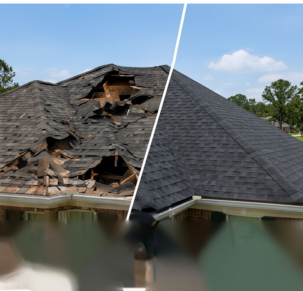 Before and after roof replacement in Nocatee