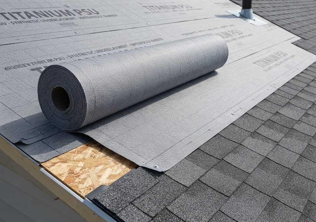 Synthetic roofing underlayment roll