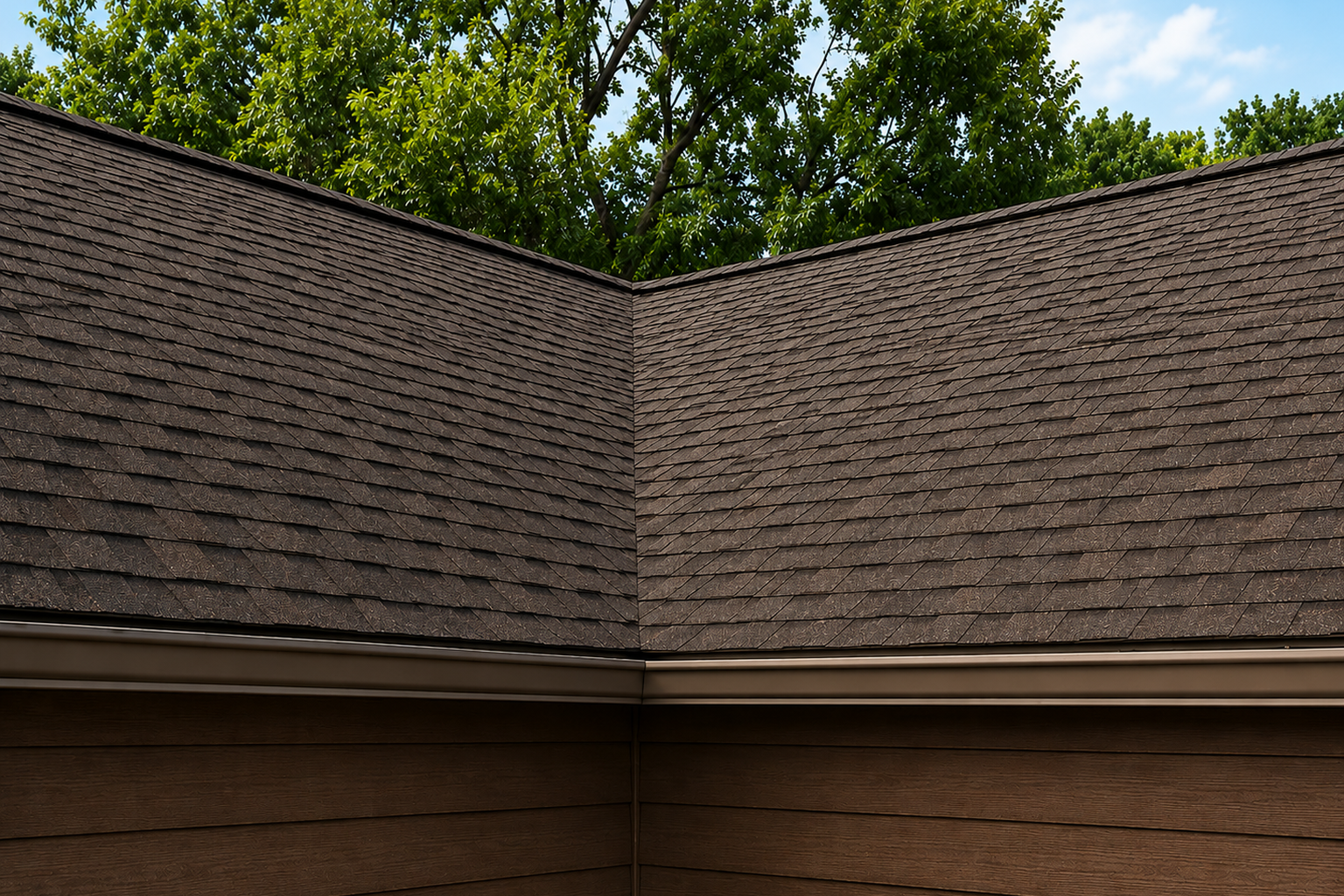 Sagging roofline on a home